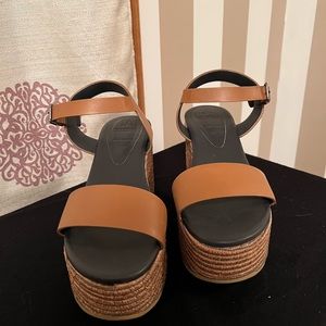 Brunello cucinelli platform sandals.